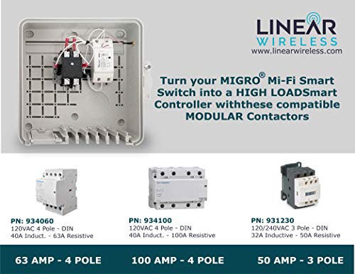 Migro Outdoor Smart Wi-Fi Outlet Box, Heavy Duty 50A Resistive 120Vac 40A 5Hp Wireless Pump Control Timer Switch, Compatible With Smart Phone, Alexa, Google Home, Ifttt Ul Listed #TOP5