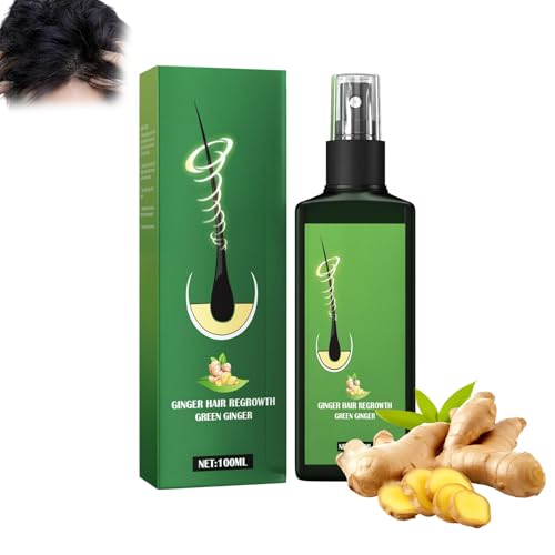 100ml Serum Crecimiento del Cabello, Crecimiento Más Nutritivo De Jengibre Spray, Spray Anticaída para el Crece, Para El Crecimiento Del Cabello, para Todo Tipo de Pelo