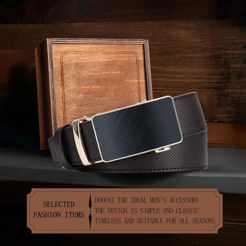 Luxury Men's Genuine Leather Belt - Metal Automatic Alloy Buckle & Fashion Ratchet Design3