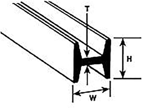 Plastruct HFS-4 H Column18 8 PLS90543 Suministros de construcción de plástico