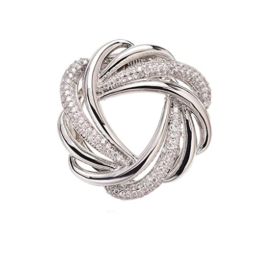 Hebilla de Metal para Bufanda, Bufanda de Seda Artesanal, Broche de Flor de Cristal, decoración de Camiseta, Hebilla de Perla, Anillo, Clip, Regalo de joyería