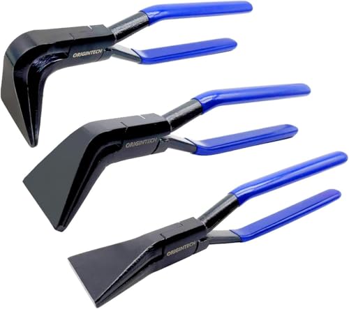 3-Piece Hand Seamers Sheet Metal Tools, Straight, 45°, and 90° Metal Bending Pliers, Metal Bender Tool