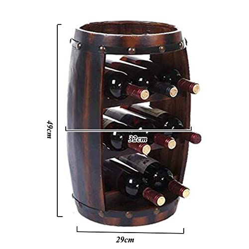 Soporte para botellas de vino barril de madera 32x43 cm miniatura 4