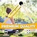 528 Hz Tuning Fork DNA Healing, Chakra, Sound Therapy, Keep Body, Musical Instrument, Meditation, Golden Solfeggio Tuning Forks 528 Hz with Silicone Hammer, Cleaning Cloth and Bag