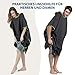 KUOGAS Badeponcho Damen& Herren,Poncho Handtuch,Mikrofaser-Surf Poncho, Badeponcho Handtuch, aus Mikrofaser auch als Umkleidehilfe Strand (Dunkelgrau,L)