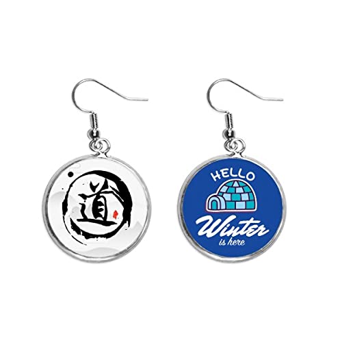 Pendientes de gota taoístas de invierno con joyería colgante de la cultura tradicional de China