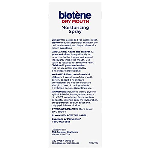 Biotène 1810415 Biotene Moisturizing Gentle Mint Mouth Spray 1.5 Oz Pack Of 6 thumb #1