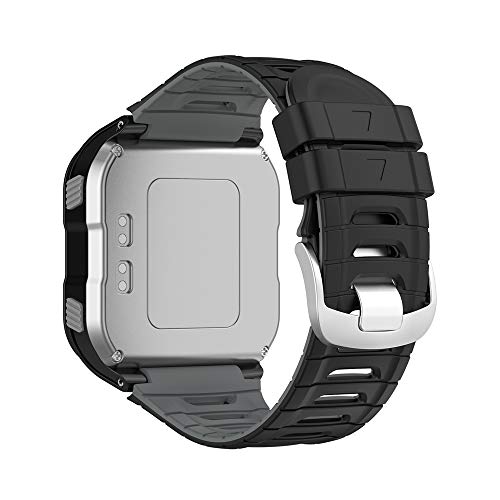 KINOEHOO Correas para Relojes Compatible con Garmin Forerunner 920XT Pulseras de Repuesto.Correas para relojesde siliCompatible cona.(Gris Negro-Oscuro)