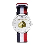 Hedge Hugs Fashion Wrist Watches for Men Women Casual Watch with Nylon Strap Outdoor Work Gym, style