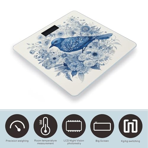 Báscula digital para baño White con sensor de alta precisión miniatura 3