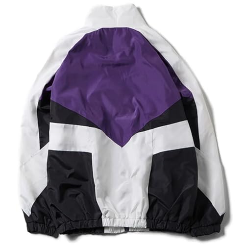 Men Spring Summer College Style Varsity Jacket Letter Embroidery Bomber Jacket Street Loose Patchwork Coat2