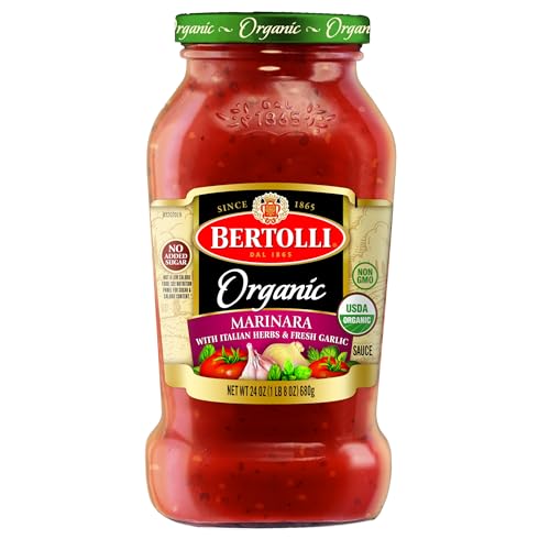 Image of Bertolli Organic Marinara with Italian Herbs & Fresh Garlic Pasta Sauce, 24 oz.