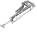 Wadoy Mini Grease Gun 3oz, Grease Gun with 12'' Flexible Hose, 7''Rigid and 4 1/2''Connector, Galvanized Chrome Pistol Grip Grease Gun