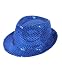 Buckletown Sequined Fedora Hat (Blue)