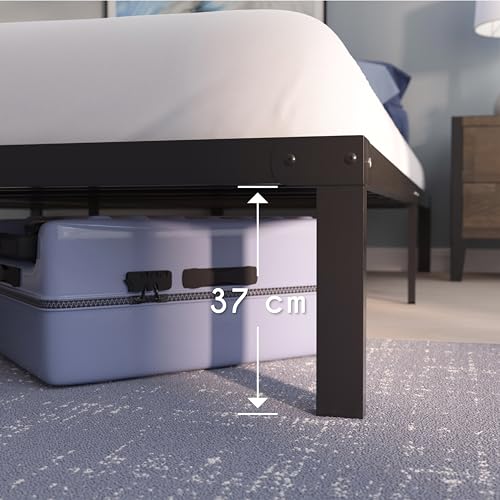 Dreamzie Struttura Letto Singolo 80x190 cm - Altezza 41 cm - Struttura Letto Ferro Robusta, Facile da Montare, Grande Capacità di Stoccaggio - Immagine 4