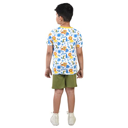 Image of Clothe Funn Boys Printed Cotton Half Sleeves T-Shirt & Shorts Set