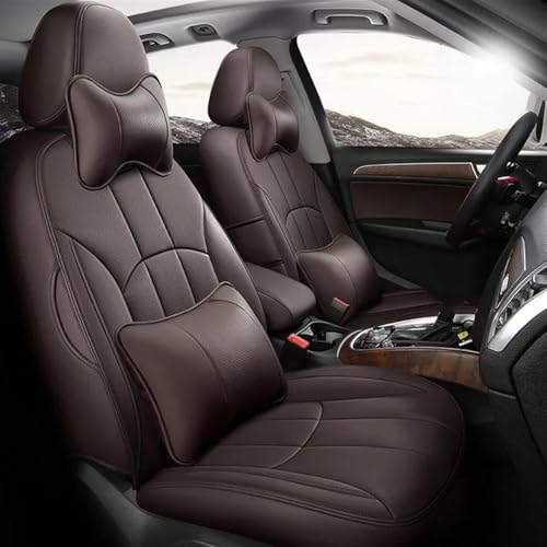 Housses de siège sur mesure en cuir marron luxe pour Chevy Spark Cruze et Captiva