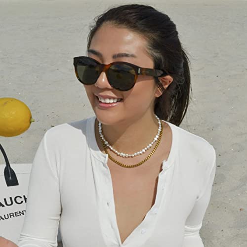 Natural Freshwater Baroque Pearl Necklace 14K Gold Plated Dainty Choker Necklace for Women Girls Snake Chain/Cuban Link/Paperclip/Ball Beaded Chain/Tennis Chain Fashion Jewelry for Gift2