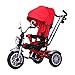 Triciclo Per Bambini Triciclo,Triciclo Multifunzione for Bambini Con Funzione Di Musica for Auto,Triciclo Da Esterno for Bambini Di Età Compresa Tra 1 E 6 Anni,2 Colori,97x53x 100 Cm ( Color : Red )