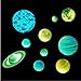 10 Planètes Autocollants Muraux Stickers, Sticker Mural Enfant Planète Phosphorescentes 3D Système Solaire Étoile Plafond Autocollants Fluorescents Muraux Décoration Lumineux pour Chambre Garçon DIY