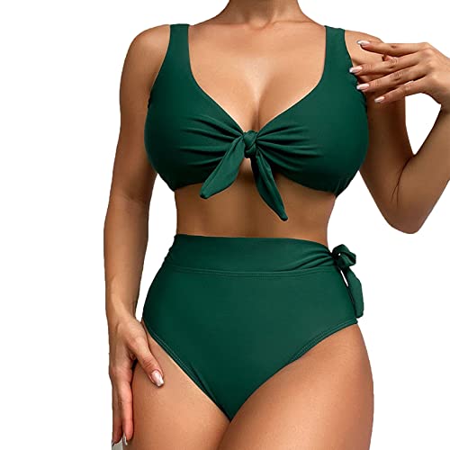 Trajes de baño de lactancia para mujer, ropa interior deportiva para mujer, traje de baño de playa, traje de baño de bikini de dos piezas, traje de baño para mujer, pantalones cortos, verde, XL