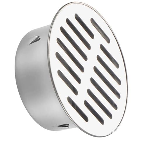Siphon de Sol Rond Anti-Blocage ExtéRieur Inox, Bonde de Douche, Grille de Vidange, Grille de Goutte pour Balcon Cour Salle de Bain 50/80/110/150mm(40mm/1.6in)