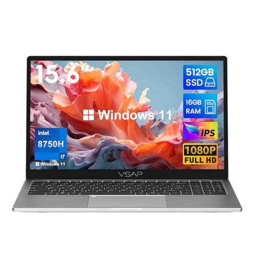 Notebook intel i7 8750H 16GB RAM 512GB SSD Win 11 15.6in : Amazon
