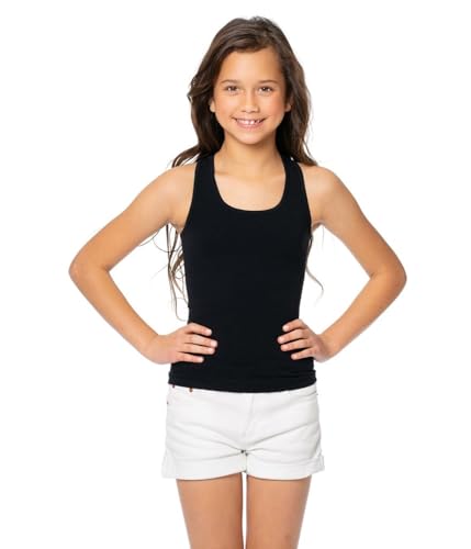 Girls Tank Tops Sleeveless Racerback Tank Tops for Girls Active Dance Gymnastics Tank Tops Size Fits Ages 10-142