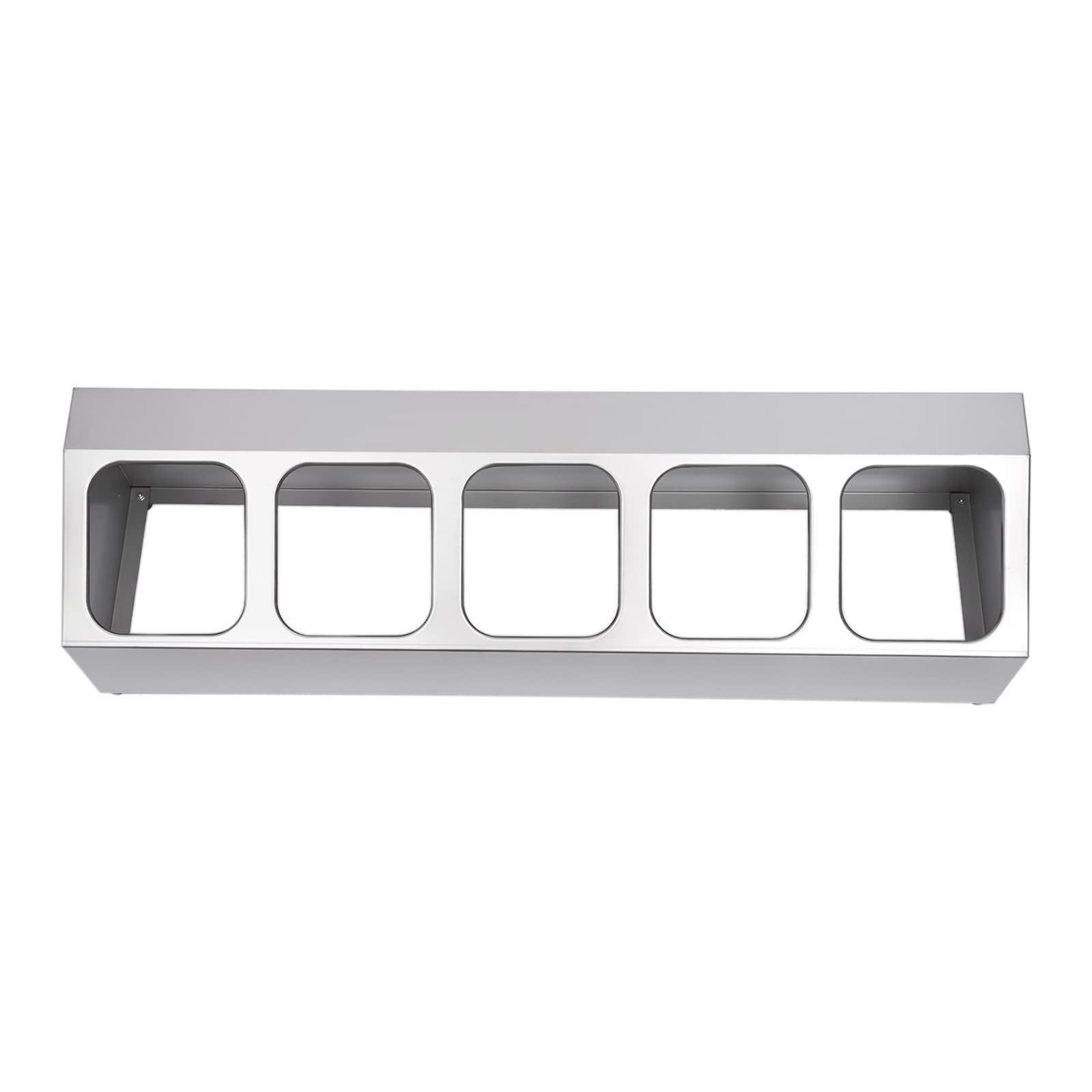 GN - Bandeja para contenedores GN Gastronorm con estructura de acero inoxidable con tapa, incluye 5 unidades