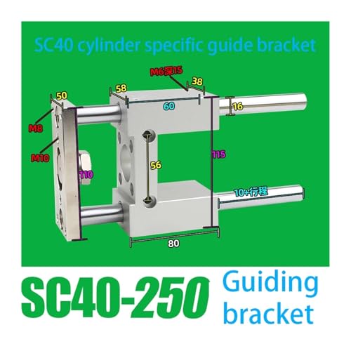 Support de guidage fixe pour cylindre à trois axes SC40 standard - 3