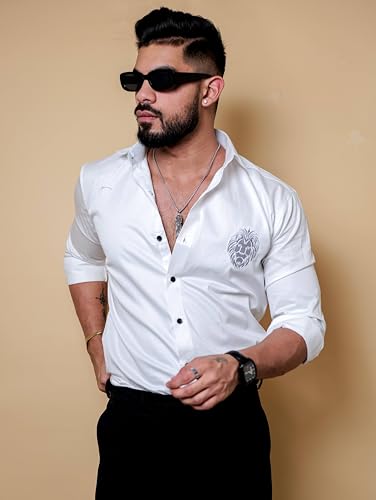 Image of Foomer Green Paisley Printed Opaque Party Shirts