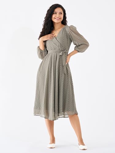 Image of AASK Women Fancy Plain & Solid Designer Dress for Women
