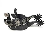 AJ Tack Wholesale Black Steel Reining Horse Spurs - Mens