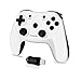 Clevo Mando para PC, Mando PC Gaming 2.4G Bluetooth Mando Inalámbrico Vibración Dual Compatible para PC/PS3/Android/TV Box (Blanco)