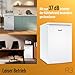 Lord R3 Kühlschrank mit Gefrierfach, 85 cm hoch, 109 L, Energieklasse D, leise 37 dB, freistehend - Mini Kühlschrank mit 14 L Gefrierfach, weiß