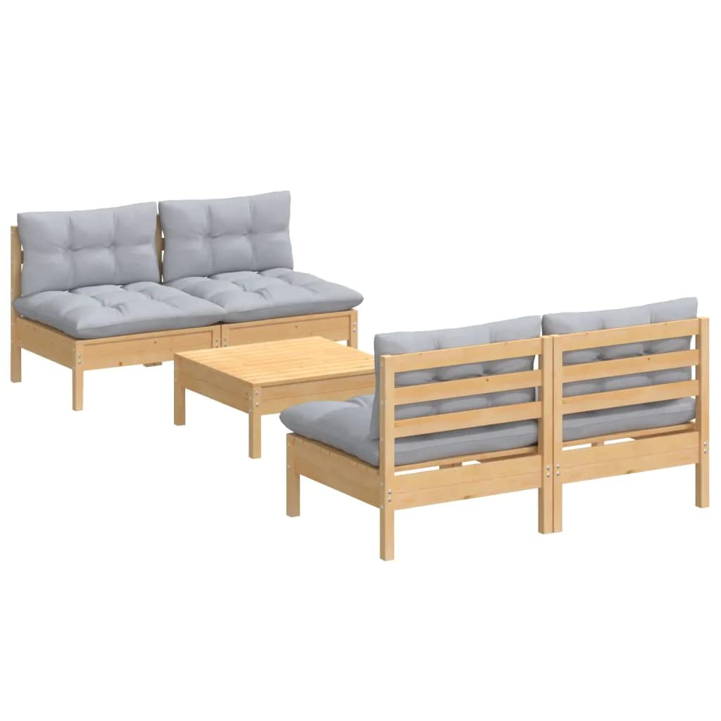 Mobilier de Jardin Modulable en Bois Gris pour Optimiser les Petits Patios