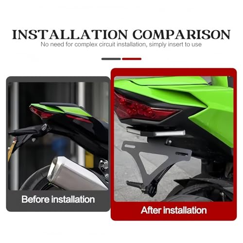 Support de plaque d'immatriculation ZX10R résistant aux vibrations pour moto Ninja