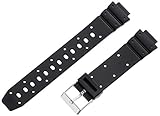 Voguestrap TX14G12 14mm Resin Black Watch Strap