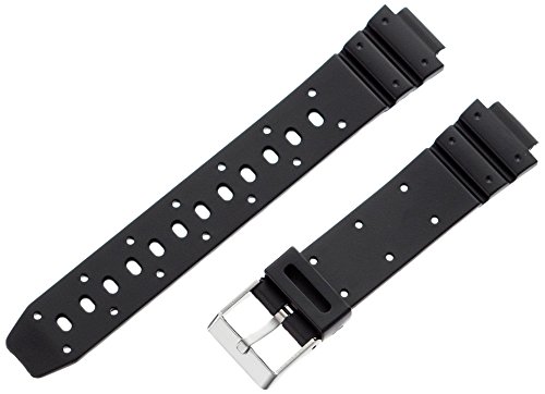 Voguestrap TX14G12 14mm Resin Black Watch Strap