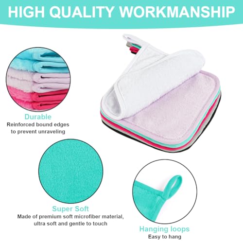 URAQT 6 Pack Face Cloths Make Up Remover - Image 3