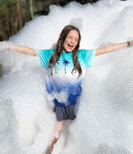 1200W Party Foam Machine,Summer Pool Water Toys for Kids & Adults, Bubble Machine with 3pcs Foam Granules and Water Tank, Holiday & Birthday Girls & Boys, Business Celebrations, Outdoor Party Events