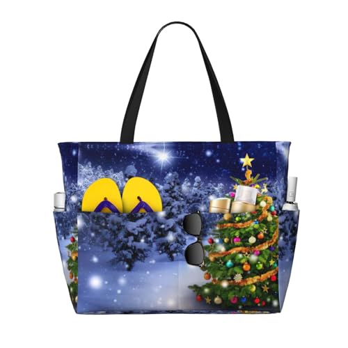 Sac fourre-tout imprimé arbre de Noël : l'idée cadeau idéale avec sa grande capacité hobo