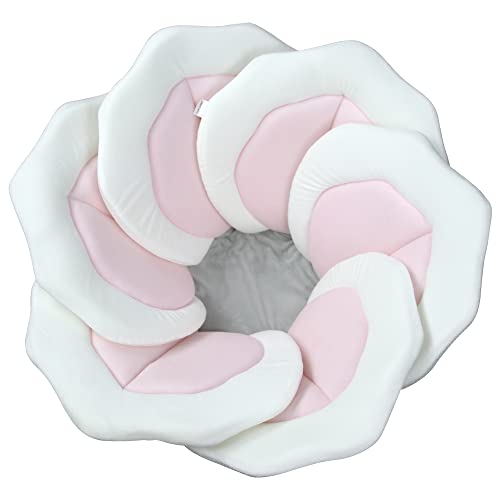 Image of TOFOAN Baby Bath Pad for Infant Bathtub Sink - Flower Mat Tub Lounger - Petal Soft Supports Newborn Bathing Insert Seat - 31" (Pink)