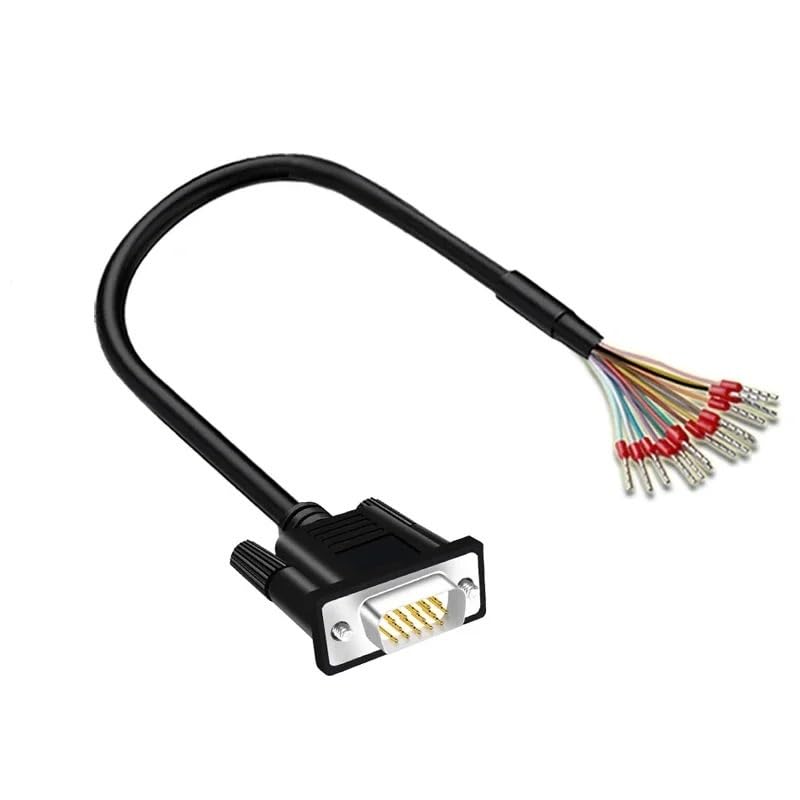 Cabo serial db9 db15 db25 de grau industrial, com fio terminal