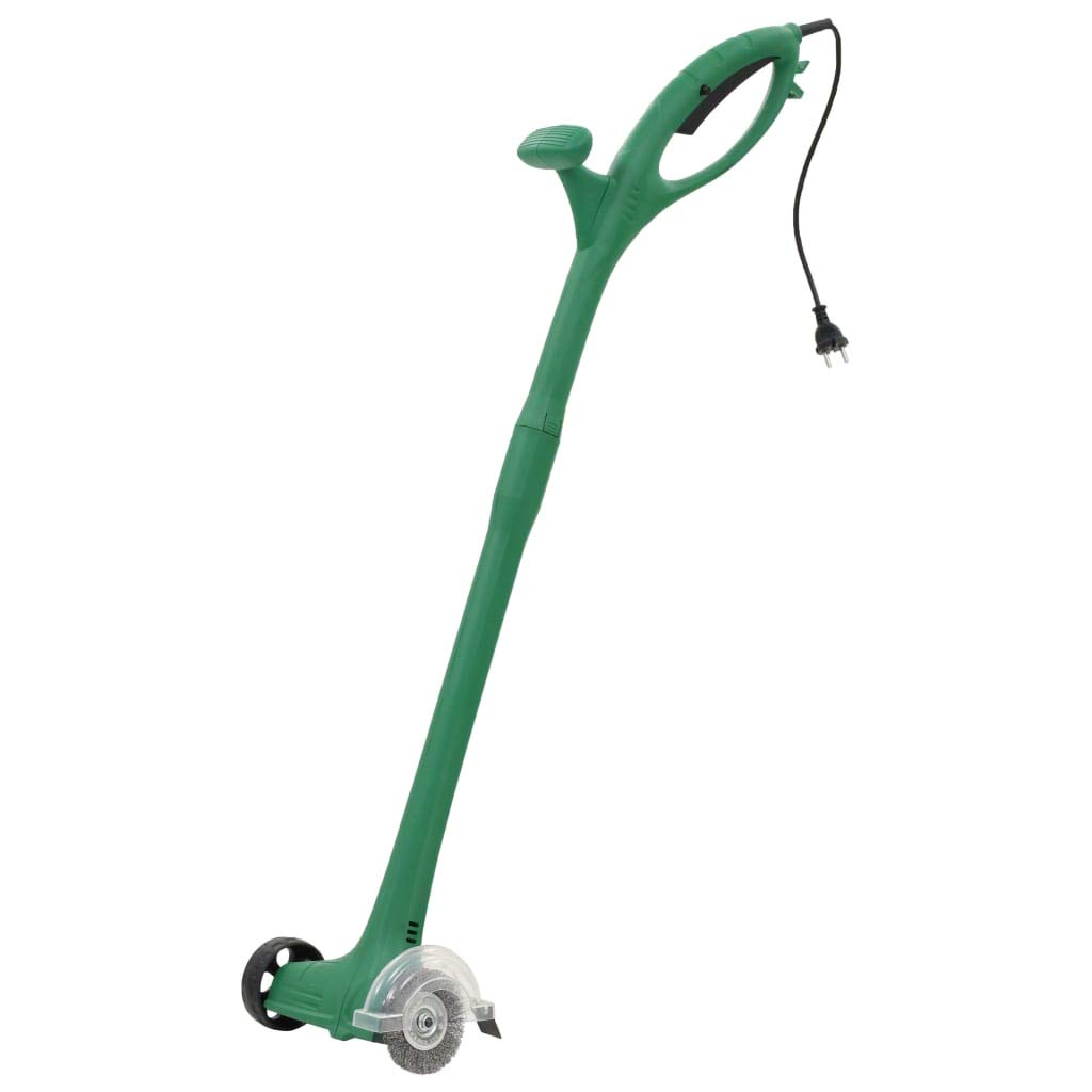 Gecheer Barredora Eléctrica de Maleza 140W, Cepillo de Nylon y Metal, Cubierta de Seguridad, Eliminación de Malas Hierbas sin Químicos, para Losas y Senderos, Verde