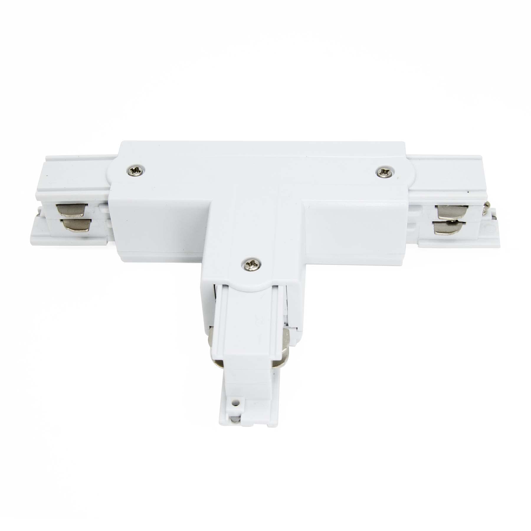 G.W.S® White T Shape Connector for 4 Wires 3 Circuits LED Track Lighting — image 1