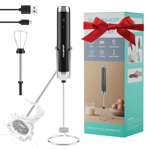 HAUSHOF Powerful Rechargeable Milk...
