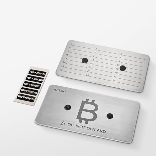Image of Seed Phrase Storage Kit - Metal Backup Plates, Bitcoin & Crypto Wallet Cold Storage, Tamper-Evident Design (2-Plates) (Double Plate)