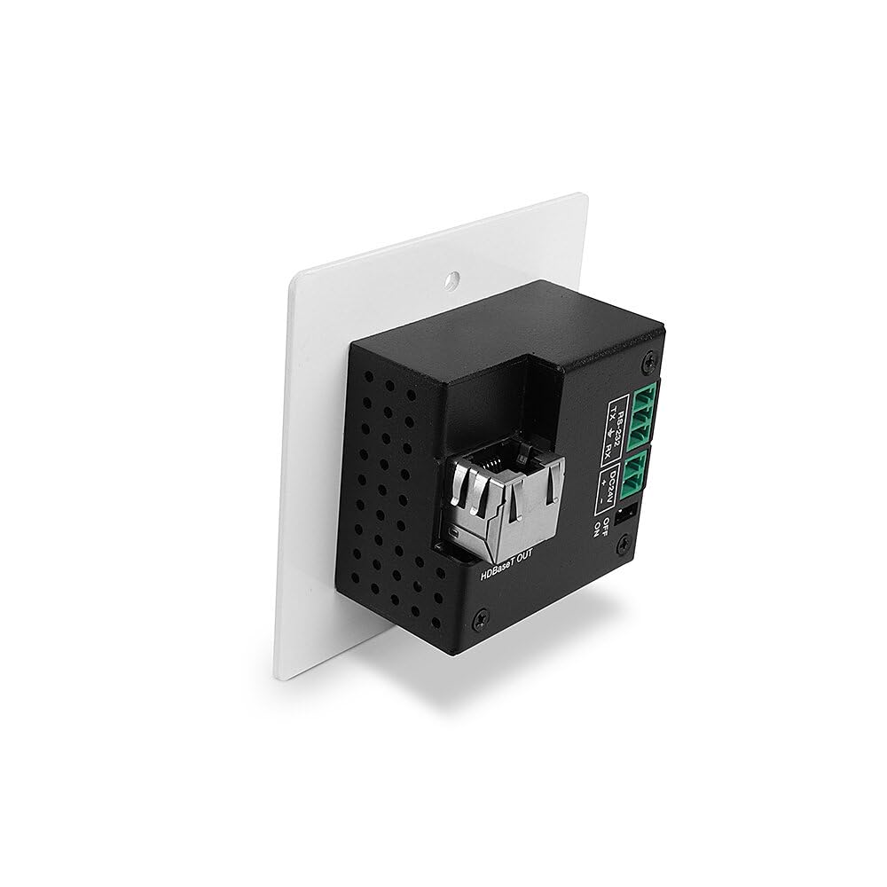 LINDY 70m Cat.6 HDMI 4K60, IR & RS-232 HDBaseT EU Wall Plate, W128456844 (RS-232 HDBaseT EU Wall Plate Extender, Transmitter)