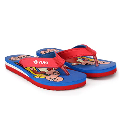 Image of YUKI Unisex - Child, Kids Flip-Flop |Soft, Comfortable, Indoor & Outdoor Cartoon Slipper & Chappal